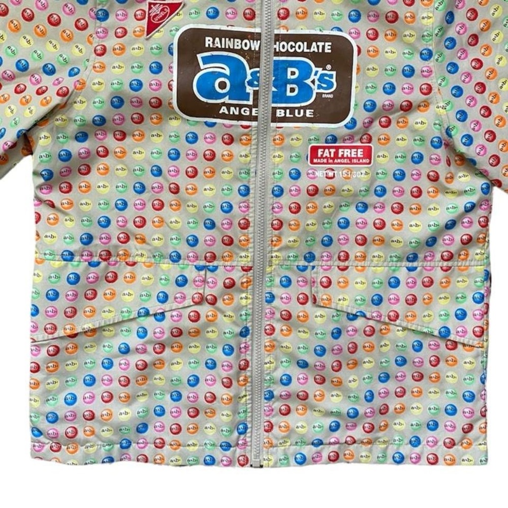 Angel Blue Candy Rainbow Chocolate Dot Hooded Jacket - Picture 4 of 5